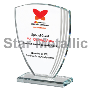 Crystal crest award in bd