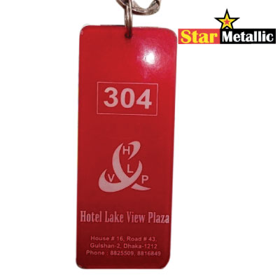 Acrylic hotel room key ring