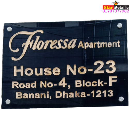 Acrylic House name plate bd