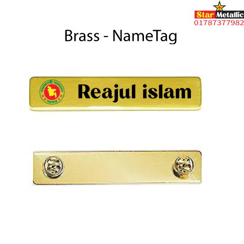 Brass nameTag bd