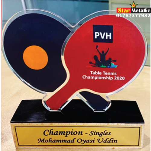 Table tennis award trophy