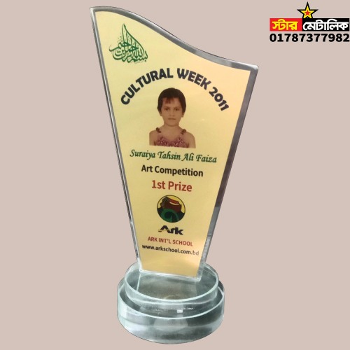 Crystal award crest