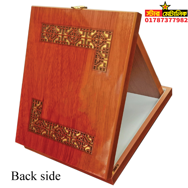 Wooden folding box award crest