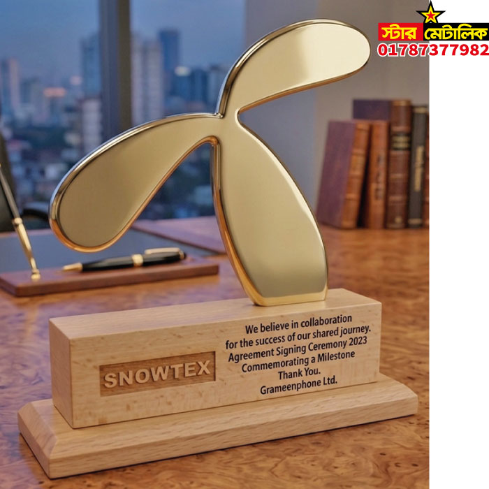 Metal brass custom logo award crest