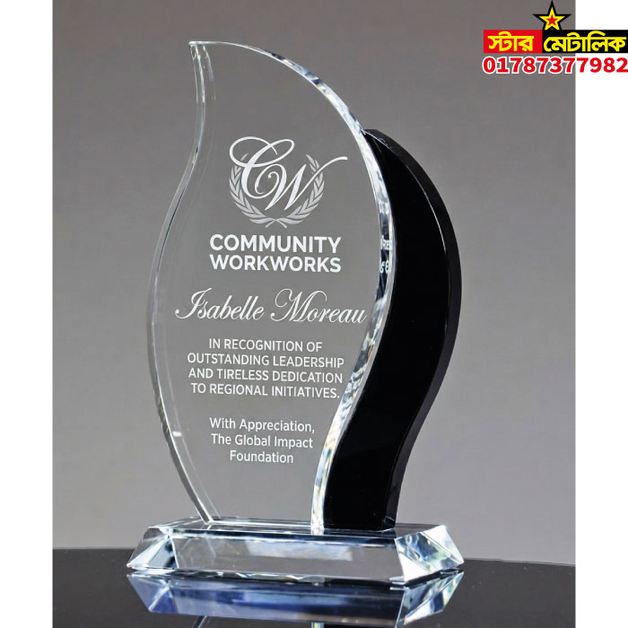 Crystal award crest