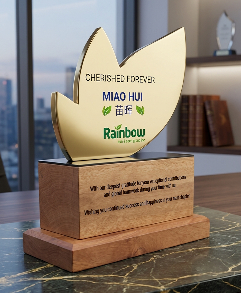 Metal brass trophy