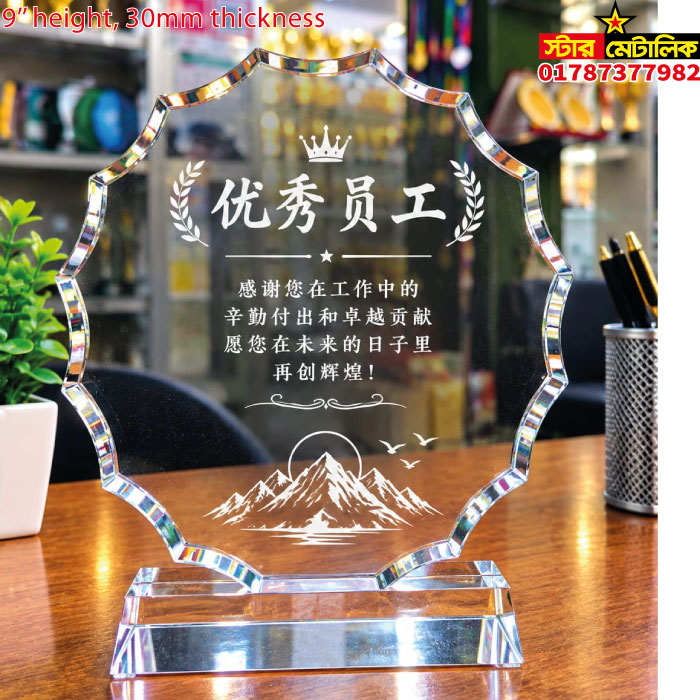 VIP crystal award crest