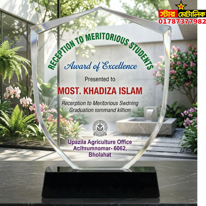 Crystal Honouring Excellence award crest